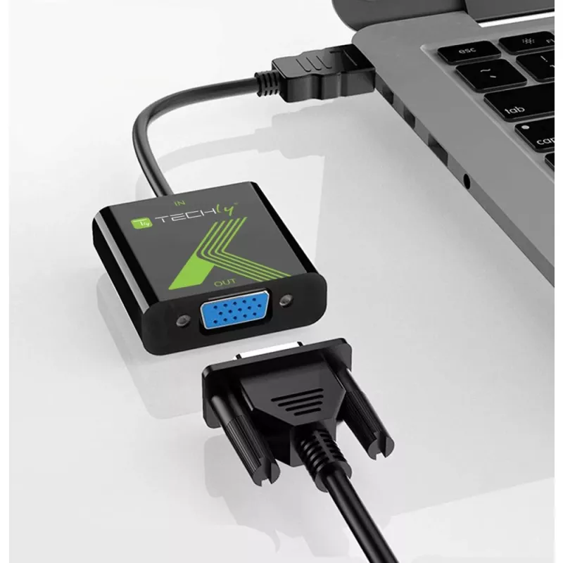 Adattatore convertitore cavo Techly HDMI a VGA con audio IDATA HDMI-VGA2A