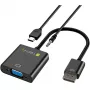 Adattatore convertitore cavo Techly HDMI a VGA con Micro USB e audio IDATA HDMI-VGA2AU