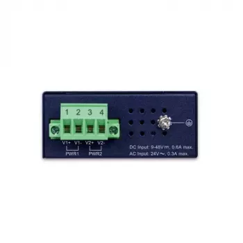 Switch Gigabit Ethernet unmanaged PLANET IGS-510TF — 4 x 10/100/1000 Mbps, switching 10 Gbit/s, 9–48V DC, montaggio a parete