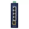 Switch Gigabit Ethernet unmanaged PLANET IGS-510TF — 4 x 10/100/1000 Mbps, switching 10 Gbit/s, 9–48V DC, montaggio a parete