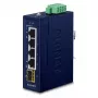 Switch Gigabit Ethernet unmanaged PLANET IGS-510TF — 4 x 10/100/1000 Mbps, switching 10 Gbit/s, 9–48V DC, montaggio a parete