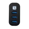 Hub interfaccia Techly IUSB3-HUB3-ROTB USB 3.2 Gen 1 (3.1 Gen 1) Type-A 5000 Mbit/s nero