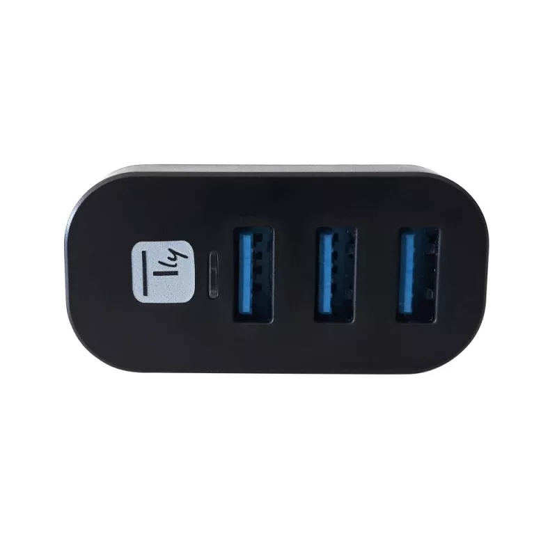 Hub interfaccia Techly IUSB3-HUB3-ROTB USB 3.2 Gen 1 (3.1 Gen 1) Type-A 5000 Mbit/s nero