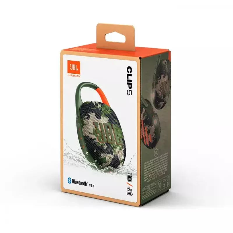 Altoparlante portatile mono JBL Clip 5 camouflage