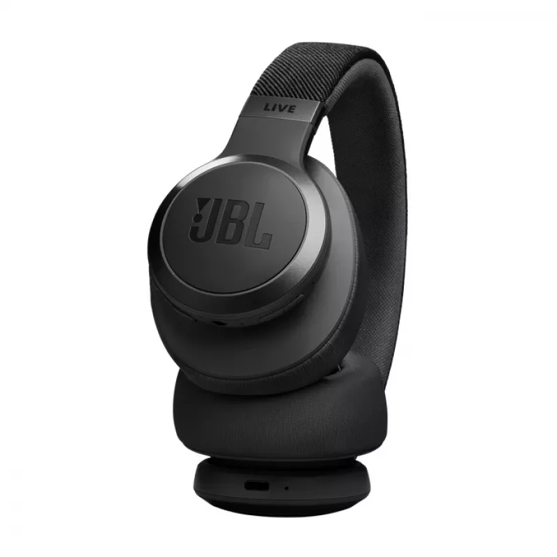 JBL Live 770NC cuffie wireless con archetto per chiamate/musica Bluetooth nero