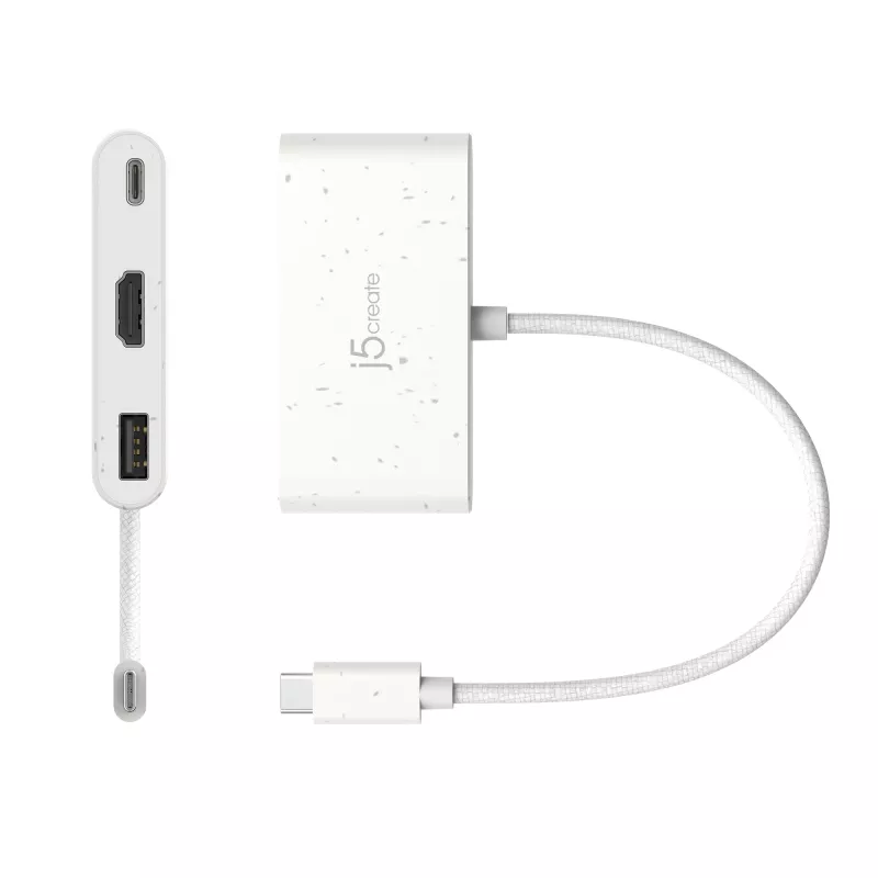 j5create JCA379EW – USB-C® a HDMI™ e USB™ Type-A con Power Delivery