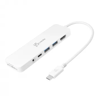 Adattatore multi USB-C j5create JCD373-N 60W Power Delivery 4K