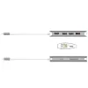 j5create JCD383 adattatore multi 9-in-1 USB-C™, argento e bianco