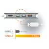 j5create JCD383 adattatore multi 9-in-1 USB-C™, argento e bianco
