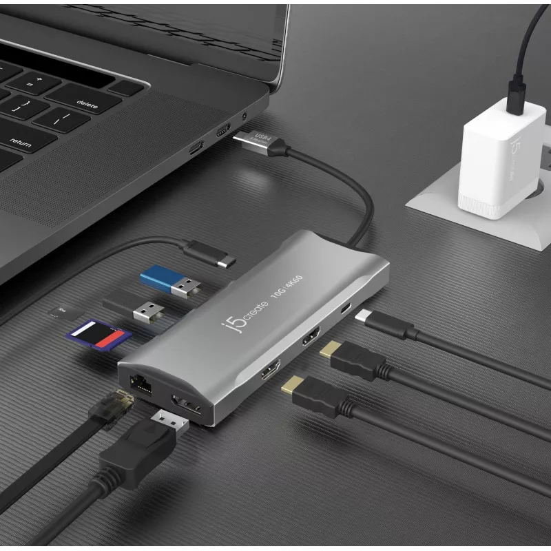 j5create JCD397-N mini dock multi-monitor 4K60 Elite USB-C con filo USB 3.2 Gen 1