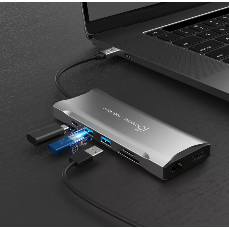 j5create JCD397-N mini dock multi-monitor 4K60 Elite USB-C con filo USB 3.2 Gen 1