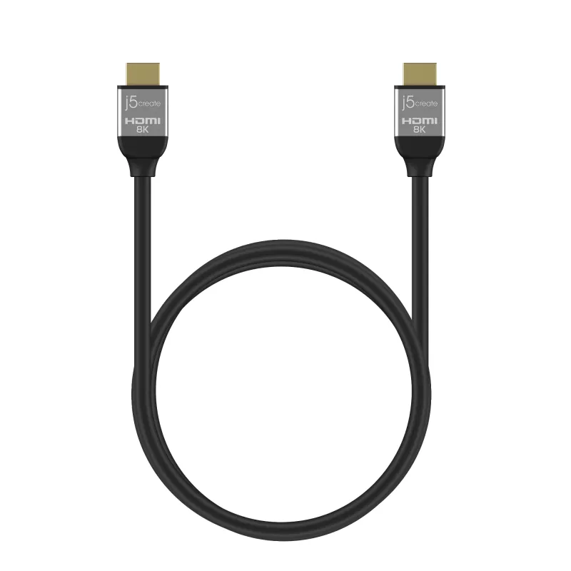 j5create JDC53 cavo HDMI™ Ultra High Speed 8K UHD, nero e grigio, 2 m
