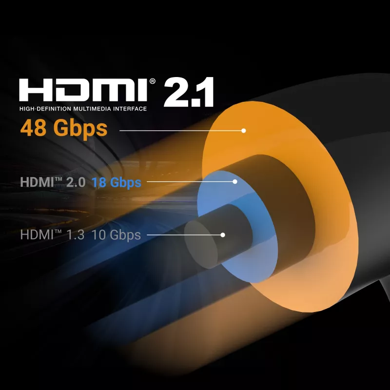 j5create JDC53 cavo HDMI™ Ultra High Speed 8K UHD, nero e grigio, 2 m