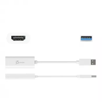 j5create JUA254 adattatore multi-monitor USB 3.0 HDMI, 3.2 Gen 1 (3.1 Gen 1), USB Type-A, uscita HDMI, 2048 x 1152 pixel