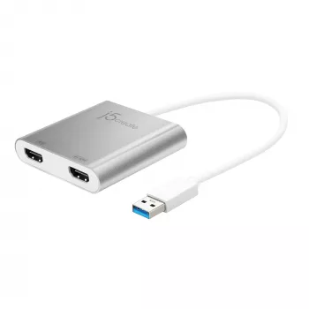 j5create JUA365 adattatore multi-monitor USB™ 3.0 a doppio HDMI, argento