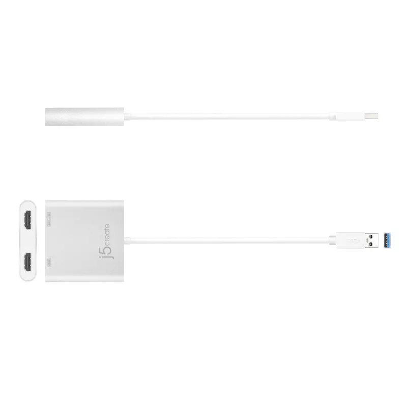 j5create JUA365 adattatore multi-monitor USB™ 3.0 a doppio HDMI, argento