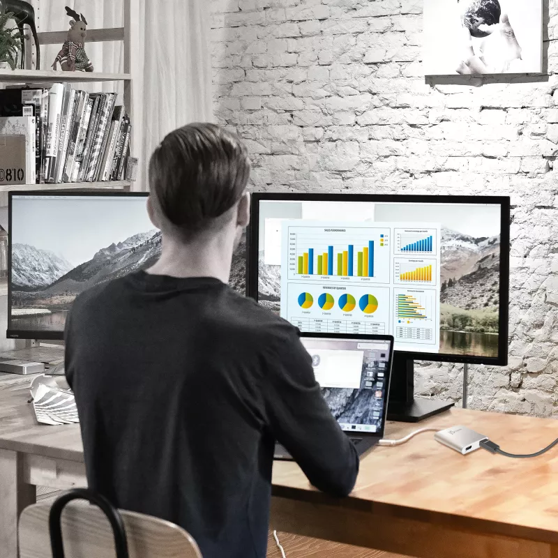 j5create JUA365 adattatore multi-monitor USB™ 3.0 a doppio HDMI, argento