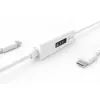 j5create JUCP14 cavo USB-C™ 2.0 a USB-C™ con misuratore di potenza OLED dinamico, bianco, 1,2 m