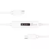 j5create JUCP14 cavo USB-C™ 2.0 a USB-C™ con misuratore di potenza OLED dinamico, bianco, 1,2 m