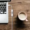 j5create JUCP14 cavo USB-C™ 2.0 a USB-C™ con misuratore di potenza OLED dinamico, bianco, 1,2 m