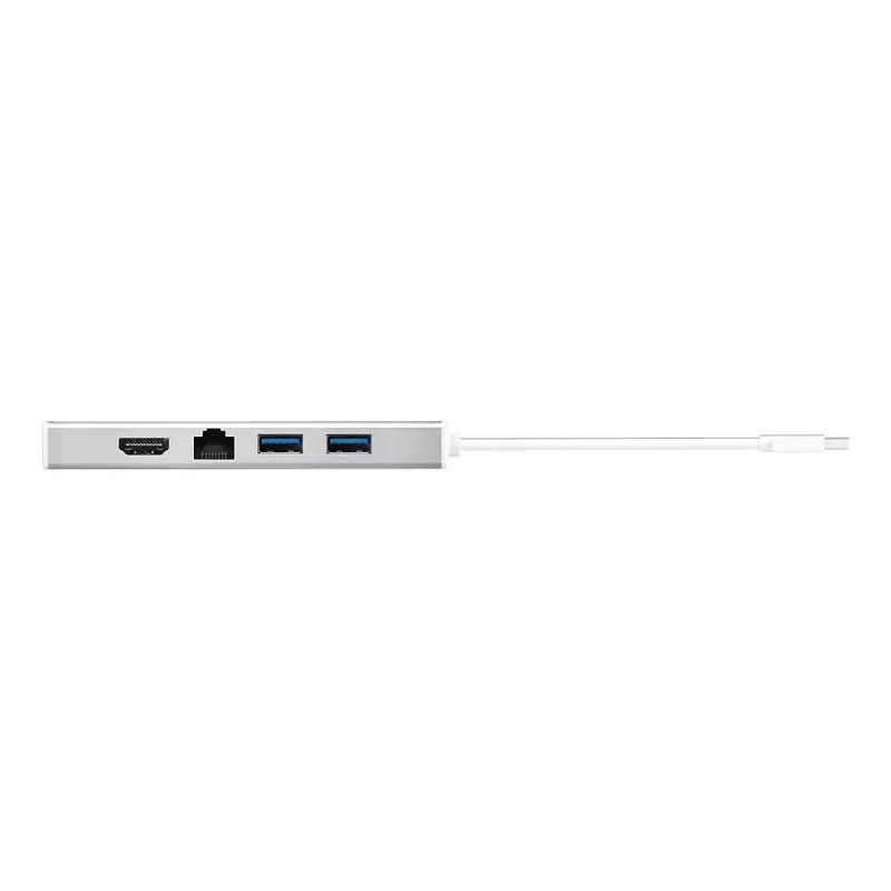 j5create JUD380 mini dock USB™ 3.0, 1x HDMI e 3x porte USB, argento