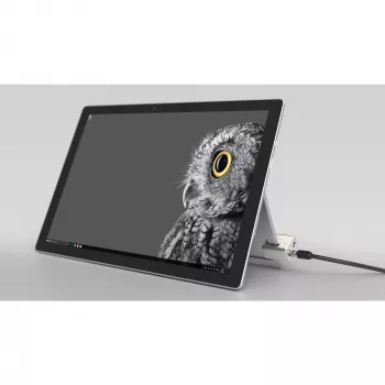 Kensington lucchetto con cavo a chiave per Surface Pro e Surface Go, 1,8 m, Kensington, chiave, acciaio al carbonio, nero, argento