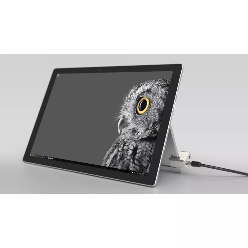Kensington lucchetto con cavo a chiave per Surface Pro e Surface Go, 1,8 m, Kensington, chiave, acciaio al carbonio, nero, argento