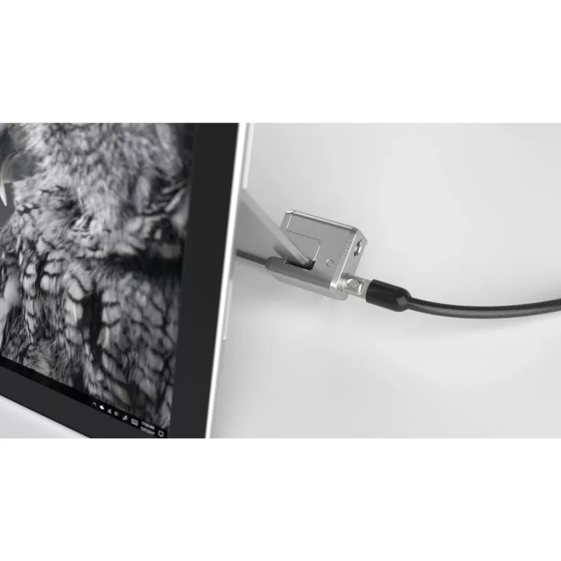 Kensington lucchetto con cavo a chiave per Surface Pro e Surface Go, 1,8 m, Kensington, chiave, acciaio al carbonio, nero, argento