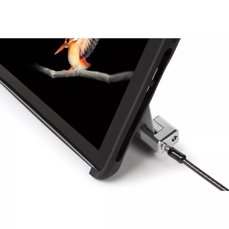 Kensington lucchetto con cavo a chiave per Surface Pro e Surface Go, 1,8 m, Kensington, chiave, acciaio al carbonio, nero, argento