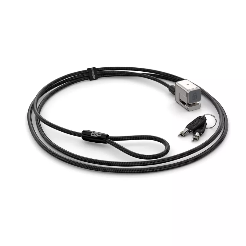 Kensington lucchetto con cavo a chiave per Surface Pro e Surface Go, 1,8 m, Kensington, chiave, acciaio al carbonio, nero, argento