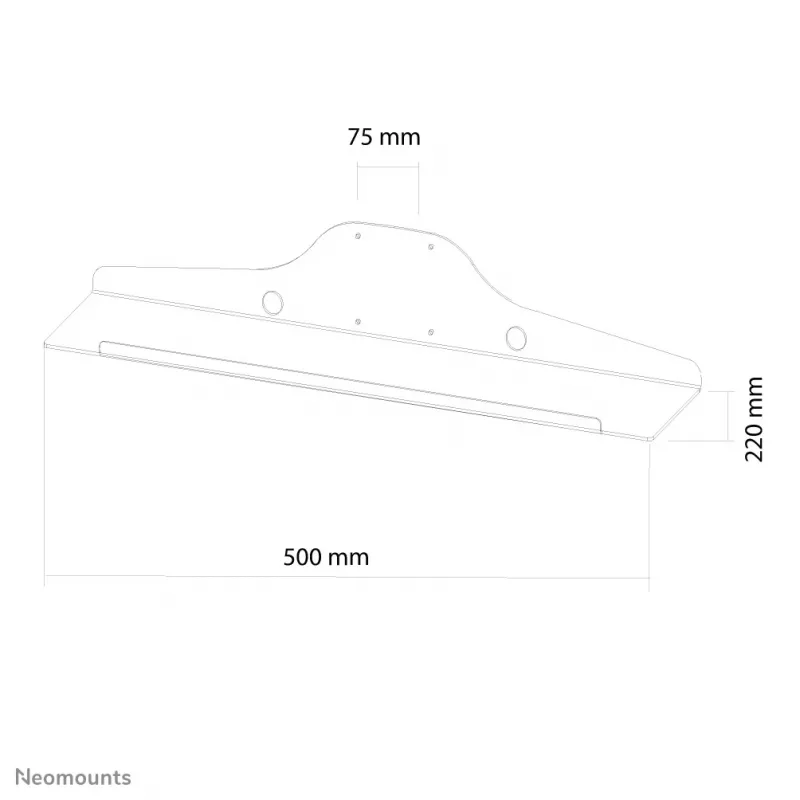 Neomounts KEYB-V050 ripiano per tastiera/mouse - largo 50 cm