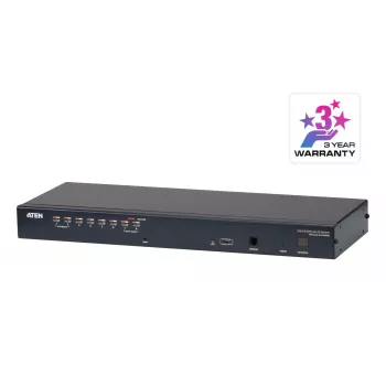 Switch KVM-over-IP ATEN 8 porte CAT5e/6, 1920 x 1200 pixel, Ethernet LAN, WUXGA, 8,7 W, nero