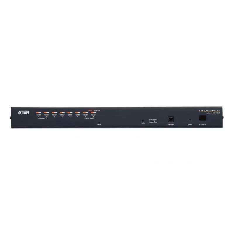 ATEN KH1508AI-AX-G switch KVM over IP a 8 porte Cat5e/6 ad alta densità, VGA, USB/PS/2, 1920 x 1200 (WUXGA), montaggio in rack 1U, nero