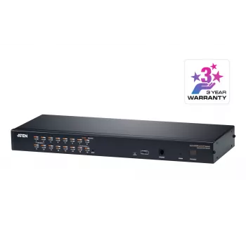 Switch KVM over IP ATEN 16 porte CAT5e/6, 1920 x 1200 pixel, Ethernet LAN, WUXGA, 8,9 W, nero