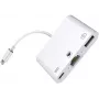 Microconnect LIGHT-HUB2 dock per laptop/replicatore di porte Lightning bianco