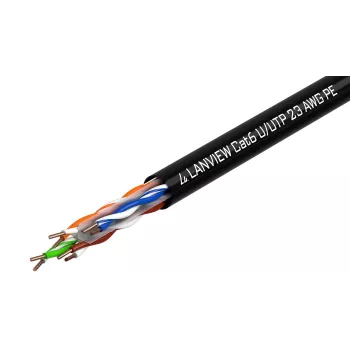 Cavo di rete Lanview LVN122151 nero 305 m Cat6 U/UTP UTP 10000 Mbit/s