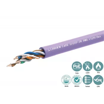 Cavo di rete Lanview LVN122152 RJ45 Cat5e 305 m viola