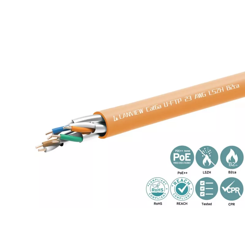 Cavo di rete Lanview LVN122153 RJ45 Cat6a 305 m arancione