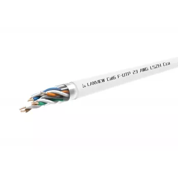 Cavo di rete Cat6 F-UTP 4x2xAWG23 LSZH bianco 500m,