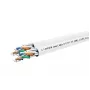 Cavo di rete duale Cat6a U-FTP 4x2xAWG23 LSZH bianco