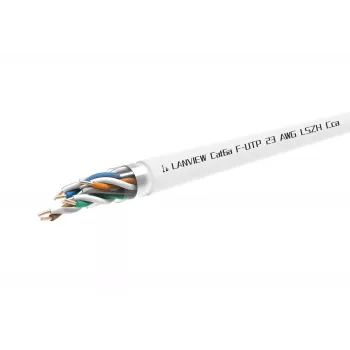 Cat6a F-UTP 4x2xAWG23 LSZH bianco 305m, classe di reazione al fuoco Cca
