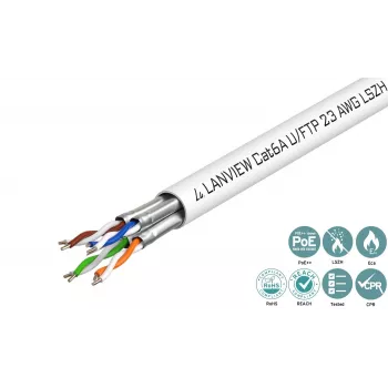 Cavo di rete Lanview LVN122430 bianco 500 m Cat6a U/FTP (STP)