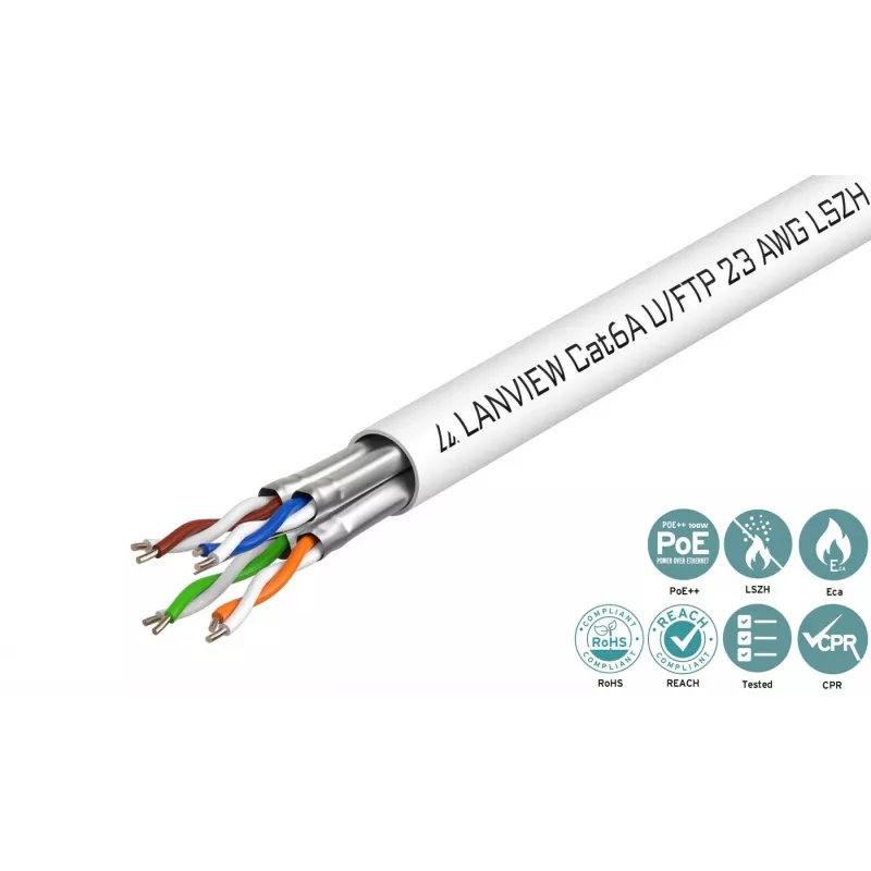 Cavo di rete Lanview LVN122430 bianco 500 m Cat6a U/FTP (STP)