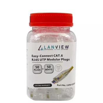 Lanview LVN125305 Connettore per cavo RJ45, trasparente