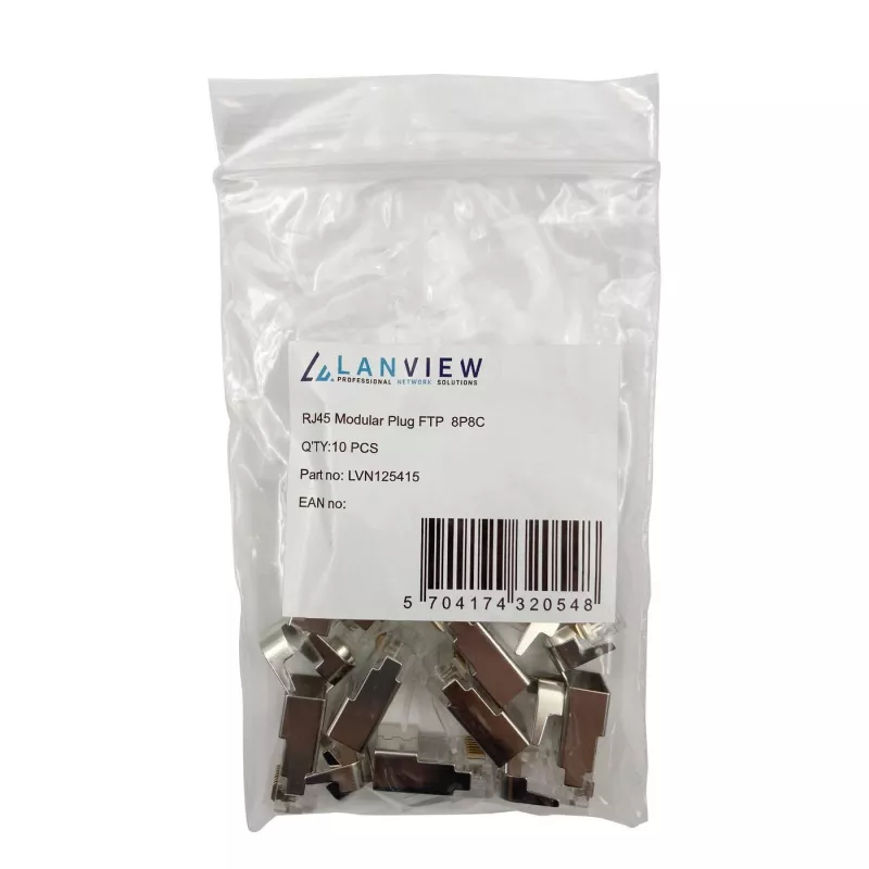 Lanview LVN125415 Connettore maschio RJ45, metallico