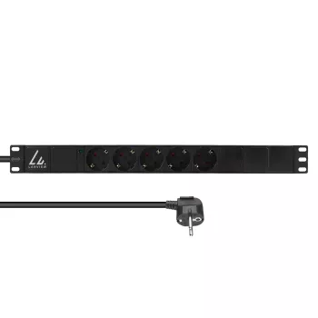 Lanview distributore di alimentazione per rack 19 pollici 1U 10A, 5x Schuko (LVR-3MSCH-LIC-SCH5)