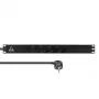 Lanview distributore di alimentazione per rack 19 pollici 1U 10A, 5x Schuko (LVR-3MSCH-LIC-SCH5)
