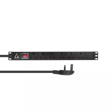 Lanview LVR-3MUK-SW-UK6 unità di distribuzione dell'alimentazione (PDU) 6 uscite AC 1.4U nero
