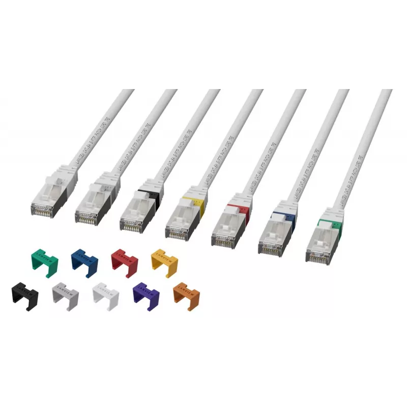 Cavo di rete Lanview LV-SFTP6A01W connettore dorato S/FTP 1m bianco
