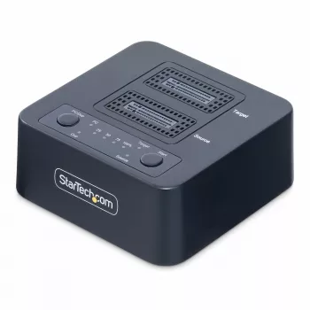 StarTech.com Duplicatore di unità M.2 NVMe 1:1, clonatore/copiatore SSD M.2 standalone fino a 90 GB/min, dock per unità M.2 dual-bay USB 3.2 20 Gbit/s, cavo USB-C/A incluso